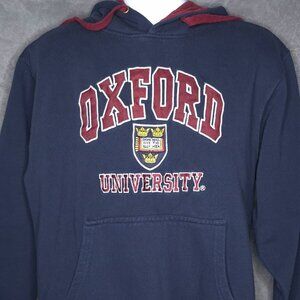 Oxford University Navy Hoodie Large Official Merchandise Burgundy Hood Lining